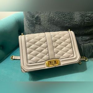Rebecca Minkoff “LOVE” quilted chain leather bag